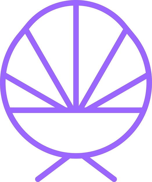 Diseño vectorial de la silla Acapulco Estilo de icono