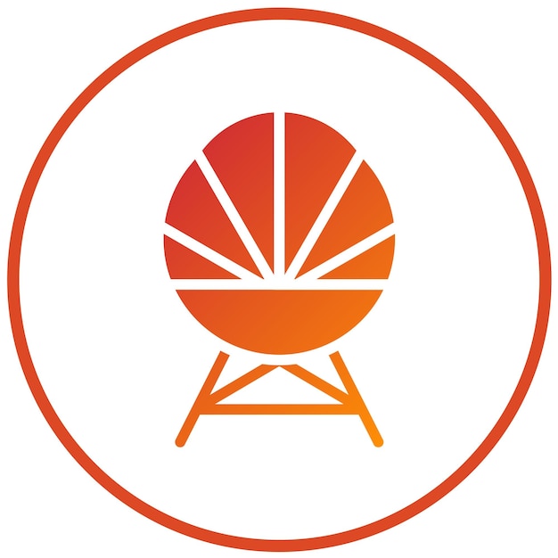 Diseño vectorial de la silla Acapulco Estilo de icono