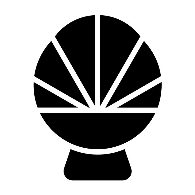 Diseño vectorial de la silla Papasan Estilo de icono