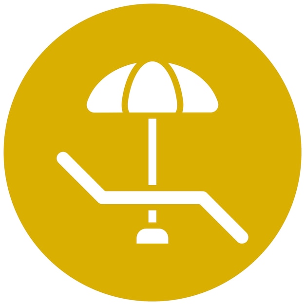 Diseño vectorial de la silla de playa Estilo de icono
