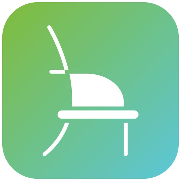 Diseño vectorial Silla de ratán Estilo de icono