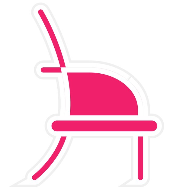 Diseño vectorial Silla de ratán Estilo de icono