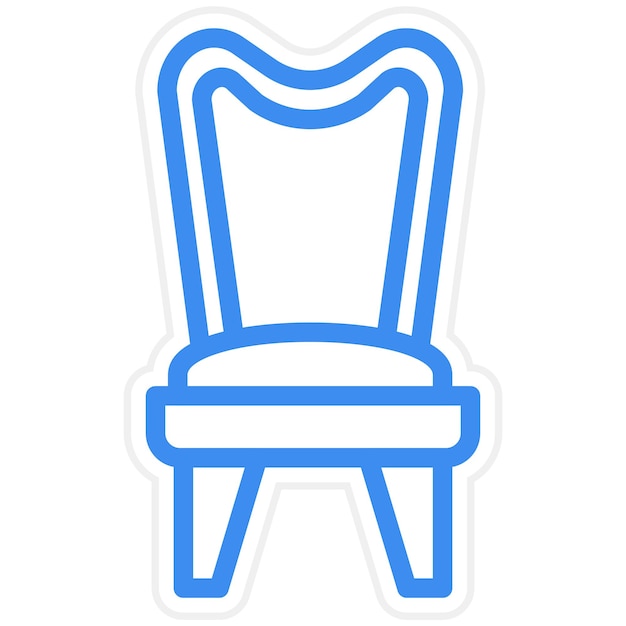 Diseño vectorial de la silla de salón Estilo de icono