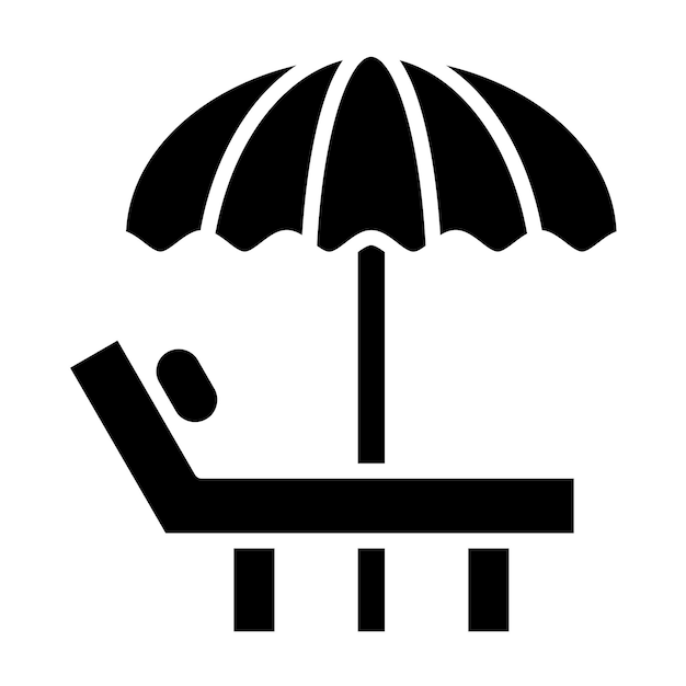 Diseño vectorial de la silla de salón Estilo de icono