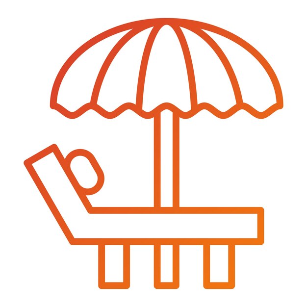 Diseño vectorial de la silla de salón Estilo de icono