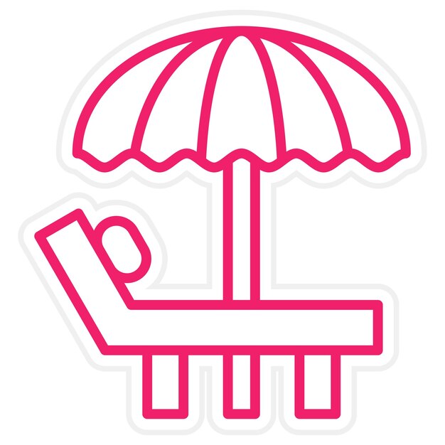 Diseño vectorial de la silla de salón Estilo de icono