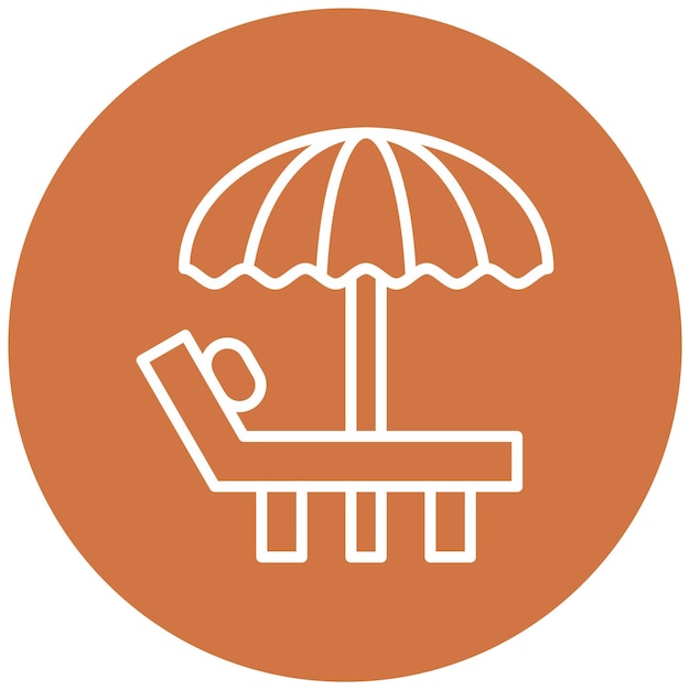 Diseño vectorial de la silla de salón Estilo de icono