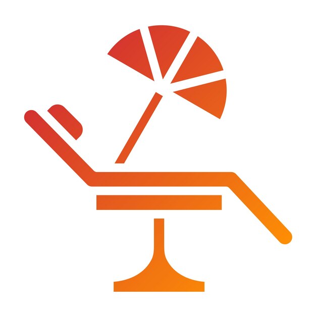 Diseño vectorial de la silla de salón Estilo de icono