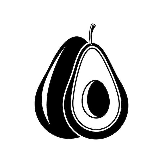 Diseño vectorial de la silueta del aguacate