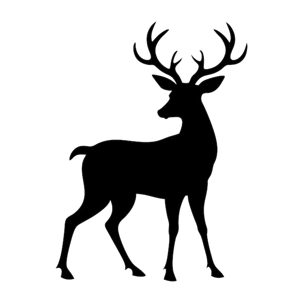 diseño vectorial de silueta de ciervo