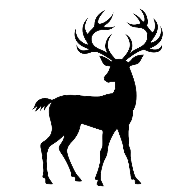 diseño vectorial de silueta de ciervo