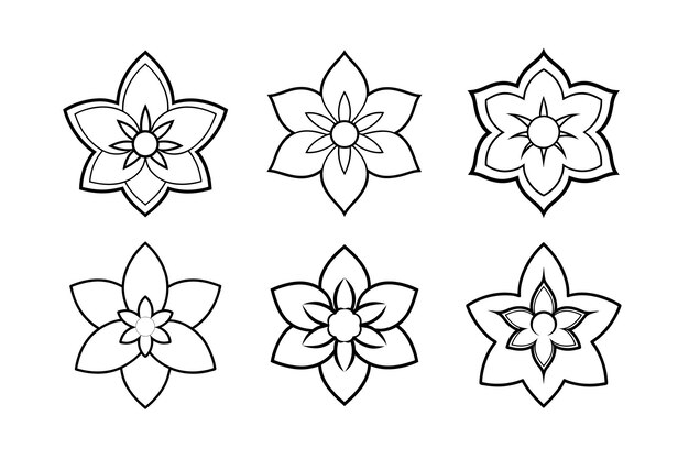 Diseño vectorial de silueta de flor de narcisos con ilustración vectorial mediana de arte de líneas etiquetadas