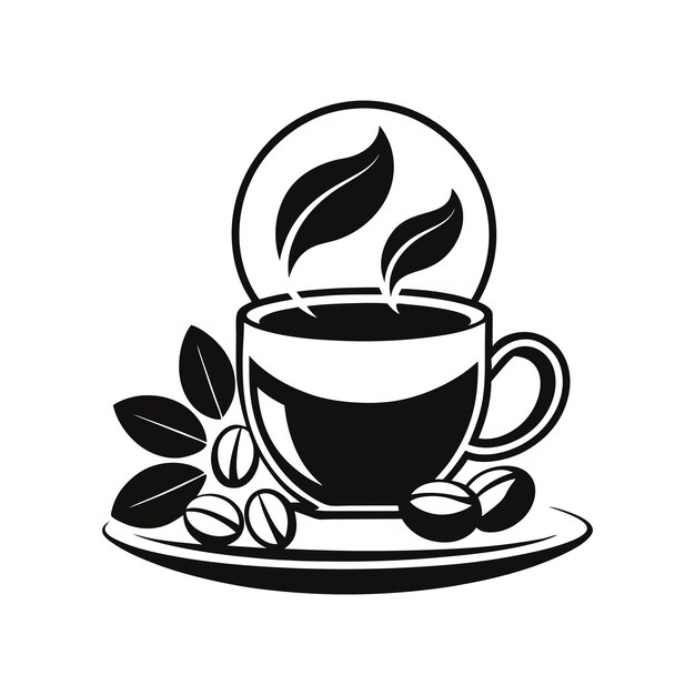 Diseño vectorial de la silueta de la taza de café