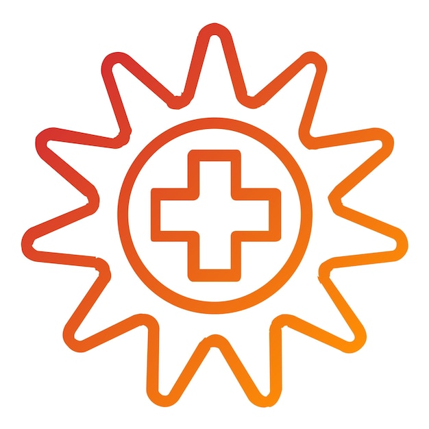 Diseño vectorial Símbolo médico Estilo del icono de la insignia