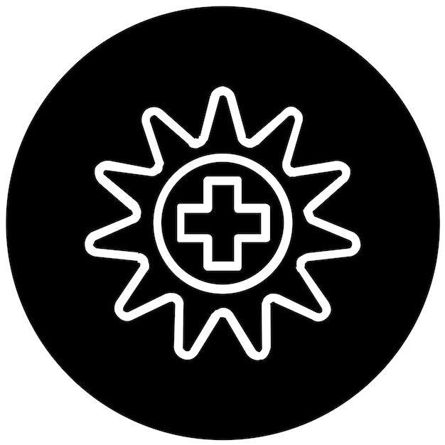 Diseño vectorial Símbolo médico Estilo del icono de la insignia