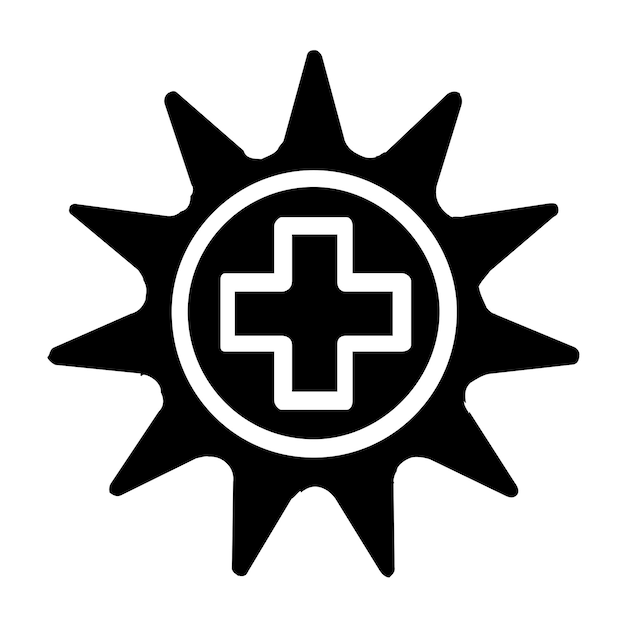 Diseño vectorial Símbolo médico Estilo del icono de la insignia