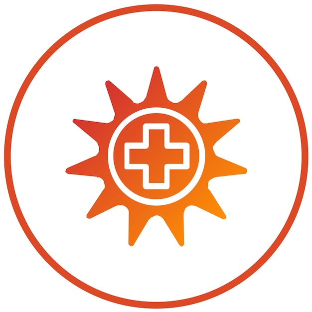 Diseño vectorial Símbolo médico Estilo del icono de la insignia