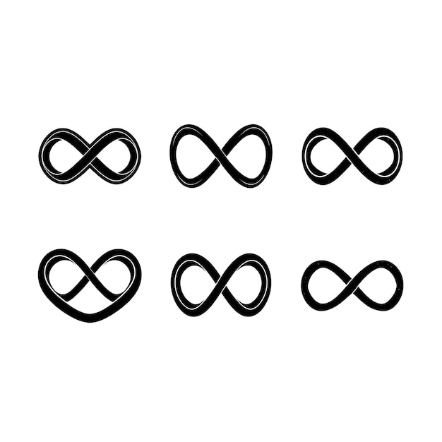 Diseño vectorial de símbolos infinitos Archivo gráfico moderno y versátil