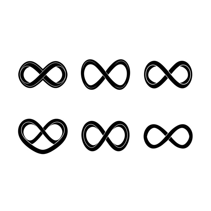 Vector diseño vectorial de símbolos infinitos archivo gráfico moderno y versátil