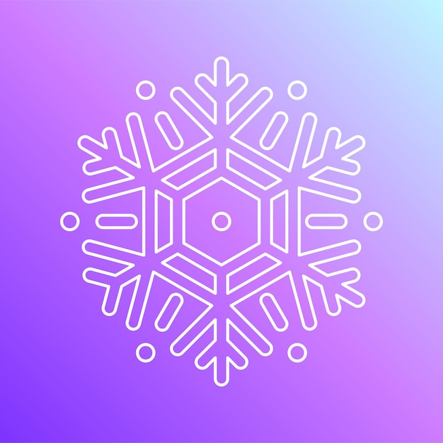 Diseño vectorial simple de copos de nieve de Navidad
