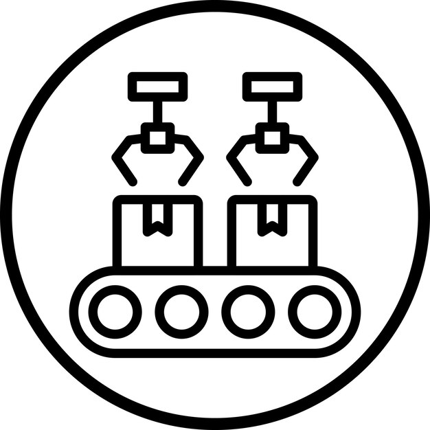 Diseño vectorial Sistema de ensamblaje flexible Estilo de icono