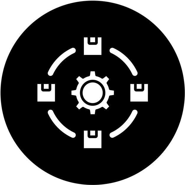 Diseño vectorial Sistema de ensamblaje flexible Estilo de icono