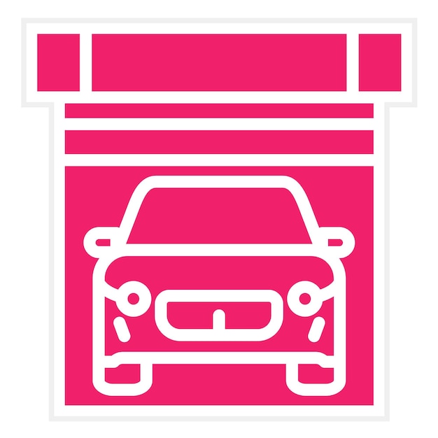 Diseño vectorial de sistemas de estacionamiento Estilo de icono