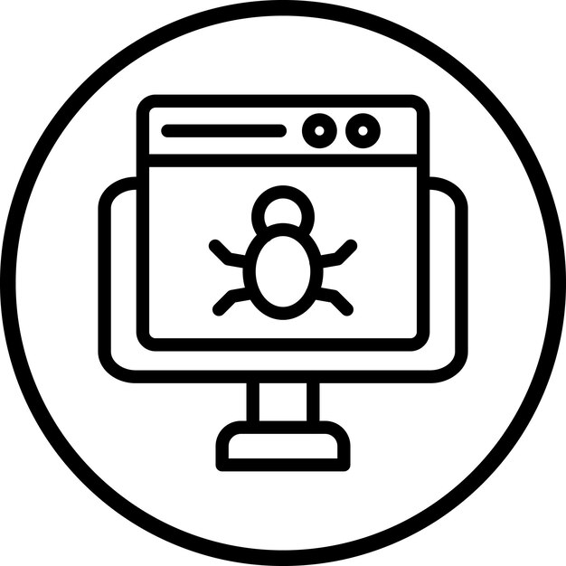 Diseño vectorial del sitio web Estilo del icono del error
