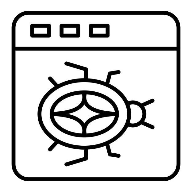 Diseño vectorial del sitio web Estilo del icono del error