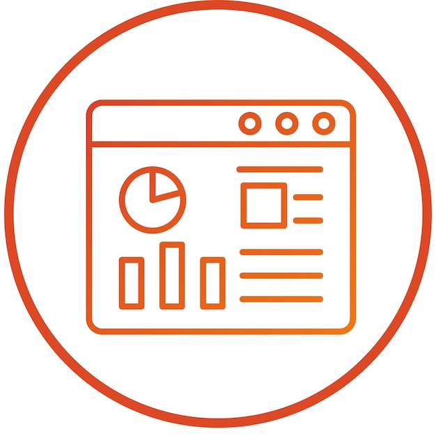 Diseño vectorial del sitio web Estilo del icono del tablero