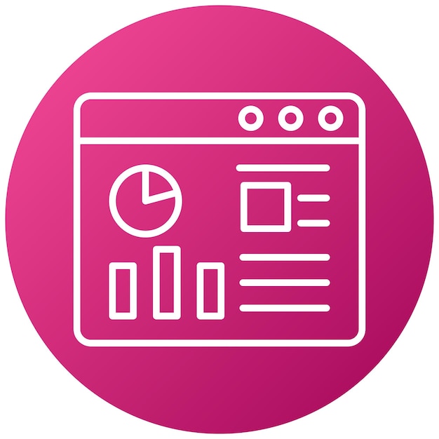 Diseño vectorial del sitio web Estilo del icono del tablero