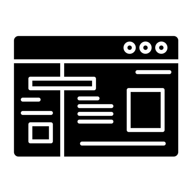 Diseño vectorial del sitio web Ux Icon Style