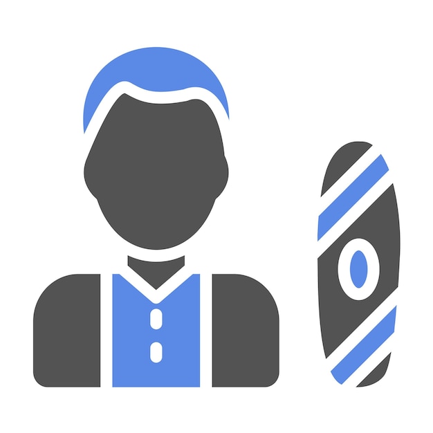 Diseño vectorial snowboarder estilo de icono masculino