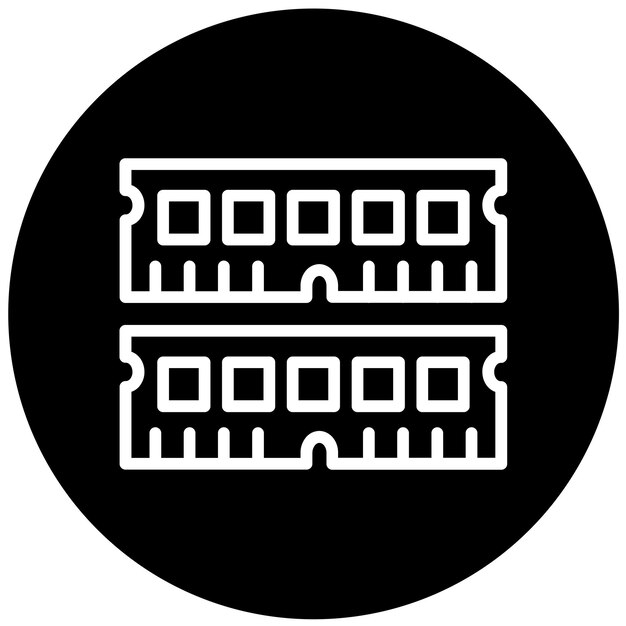 Diseño vectorial SODIMM Estilo del icono de la ranura