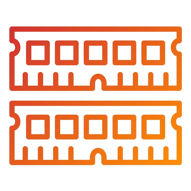 Diseño vectorial SODIMM Estilo del icono de la ranura