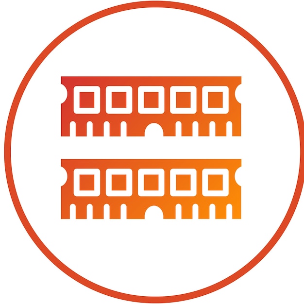 Diseño vectorial SODIMM Estilo del icono de la ranura