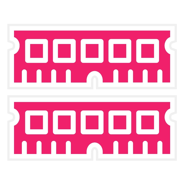 Diseño vectorial SODIMM Estilo del icono de la ranura