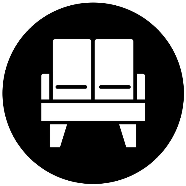 Diseño vectorial de sofá al aire libre Estilo de icono
