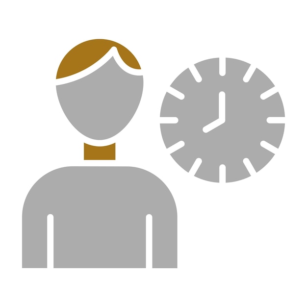 Diseño vectorial solo Tiempo Estilo del icono