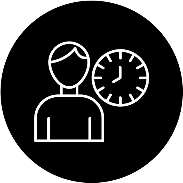 Diseño vectorial solo Tiempo Estilo del icono