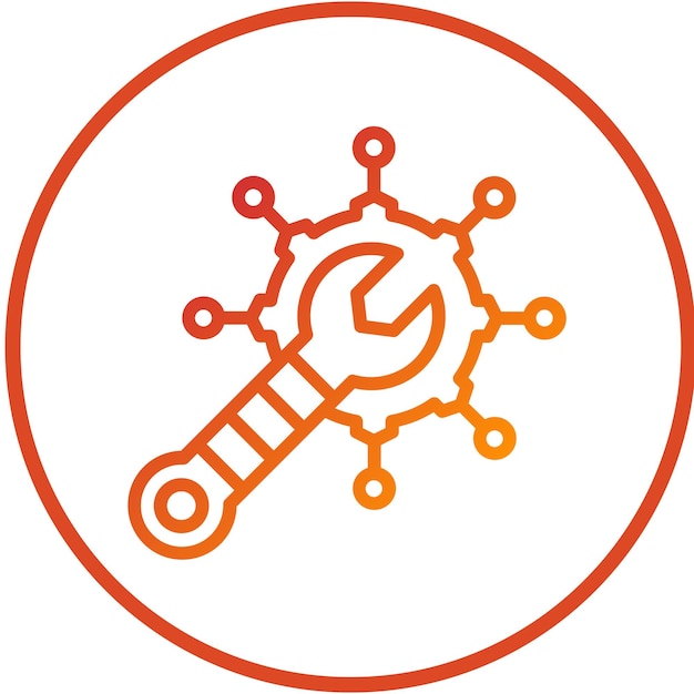 Diseño vectorial Solución de problemas Estilo del icono del centro