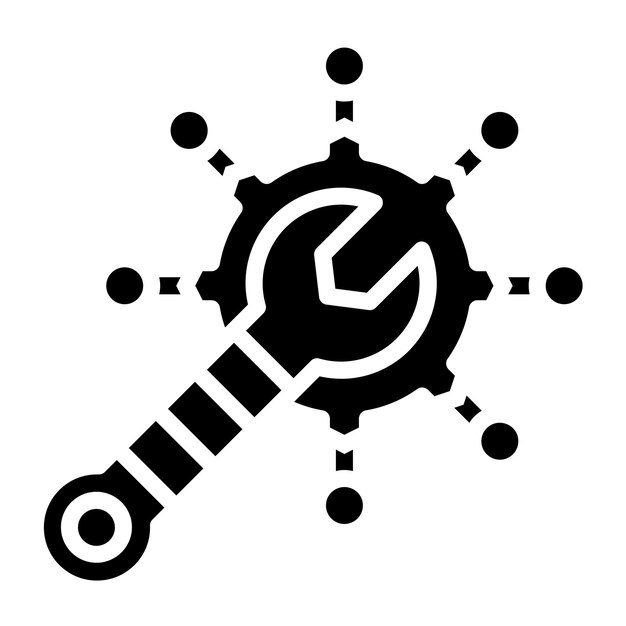 Diseño vectorial Solución de problemas Estilo del icono del centro