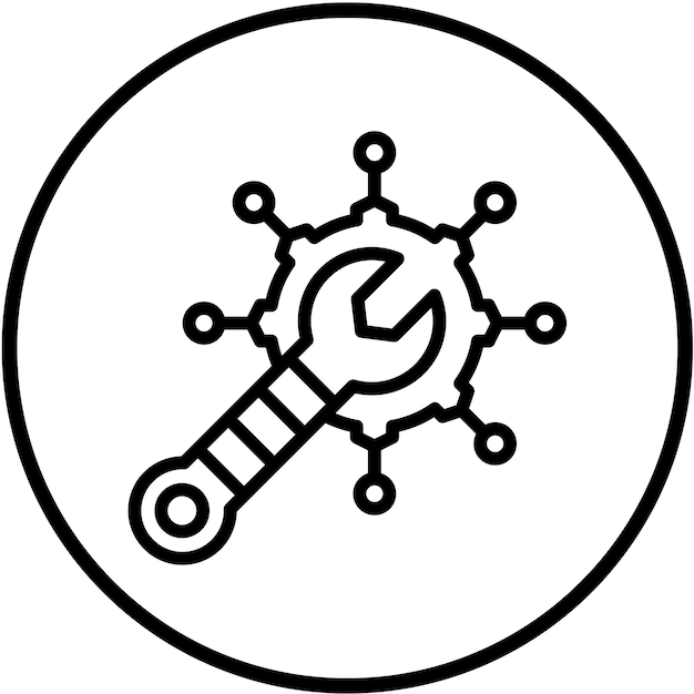 Diseño vectorial Solución de problemas Estilo del icono del centro