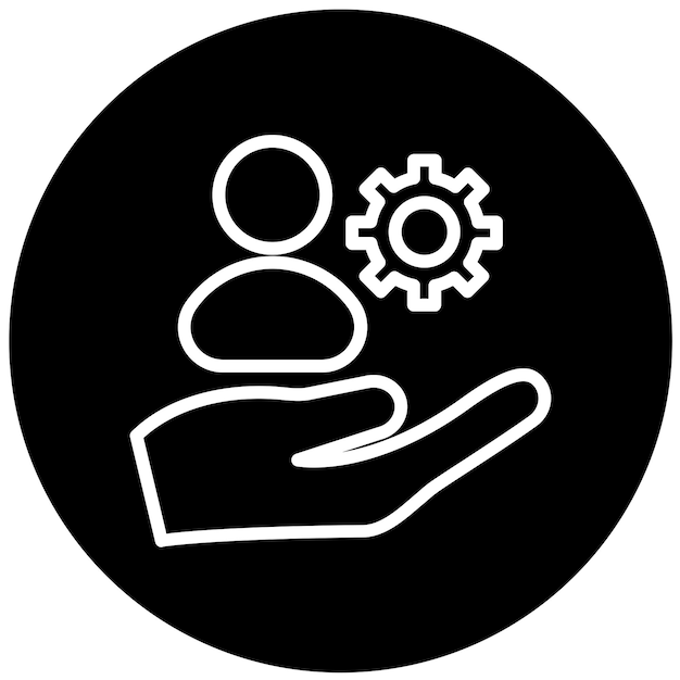 Diseño vectorial Soluciones de autoservicio Estilo de icono
