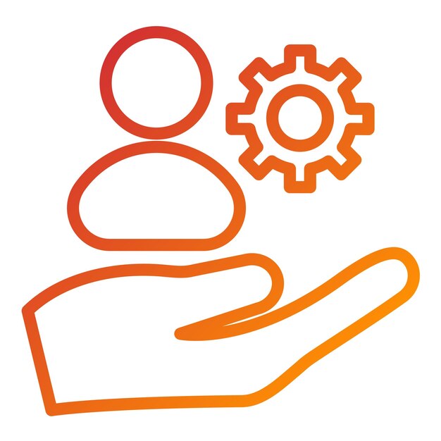 Diseño vectorial Soluciones de autoservicio Estilo de icono