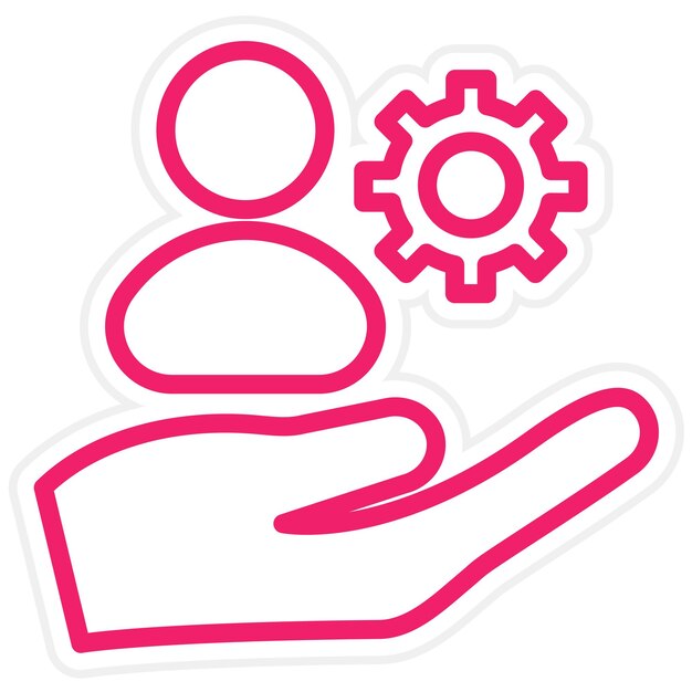Diseño vectorial Soluciones de autoservicio Estilo de icono