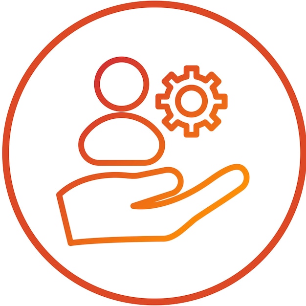 Diseño vectorial Soluciones de autoservicio Estilo de icono