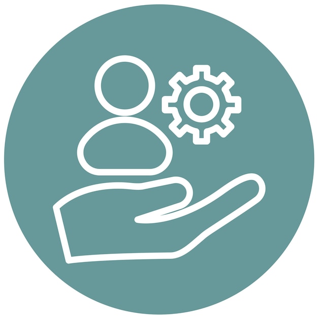 Diseño vectorial Soluciones de autoservicio Estilo de icono