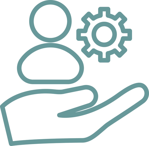 Diseño vectorial Soluciones de autoservicio Estilo de icono