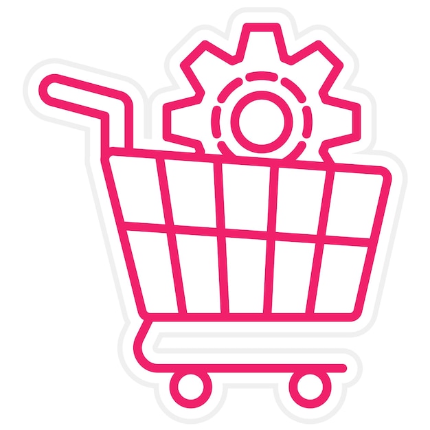 Diseño vectorial Soluciones de comercio electrónico Estilo de icono